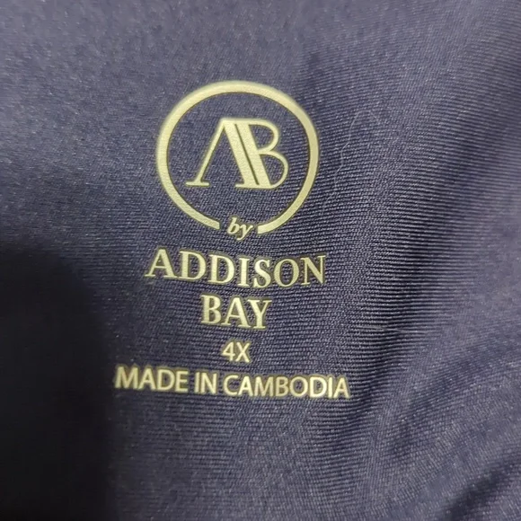 *new with tags* Addison Bay Navy Cropped Leggings with Pink Stripes size 4X - Picture 3 of 6